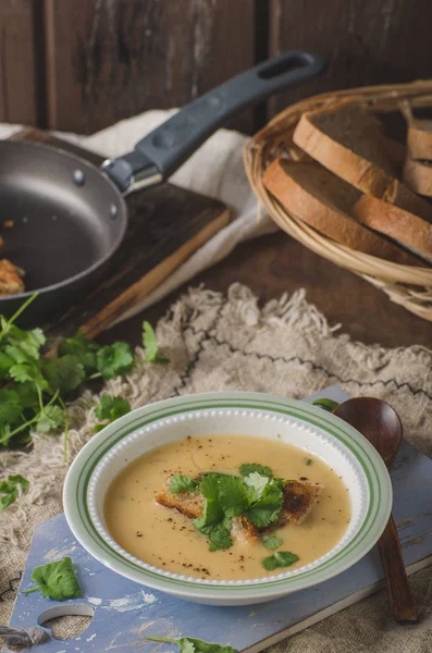 Delicious homemade soup, food photography, bio organic food