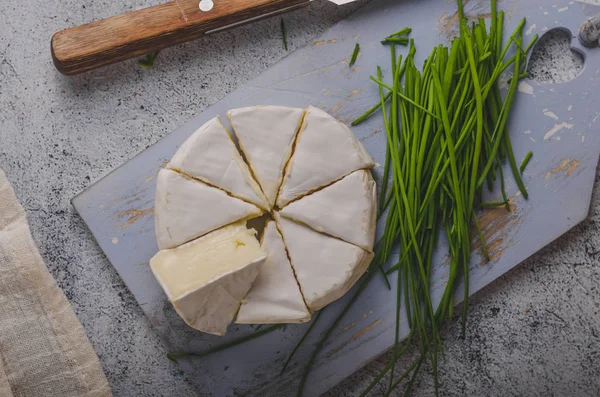 Queijo Orgânico Fresco Caseiro Com Ervas Pastelaria Crocante — Fotografia de Stock