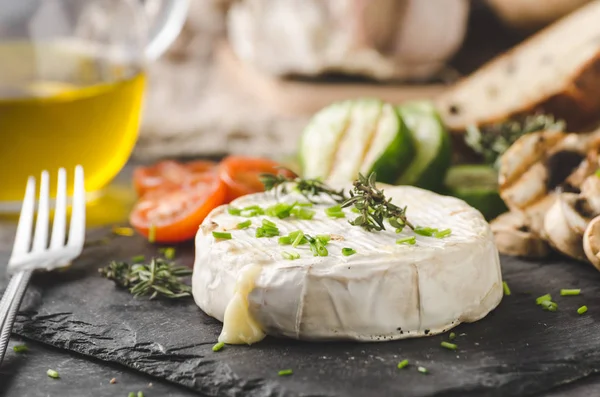 Grilled Cheese Vegetable Olive Oil Garlic Herbs — Stock Photo, Image