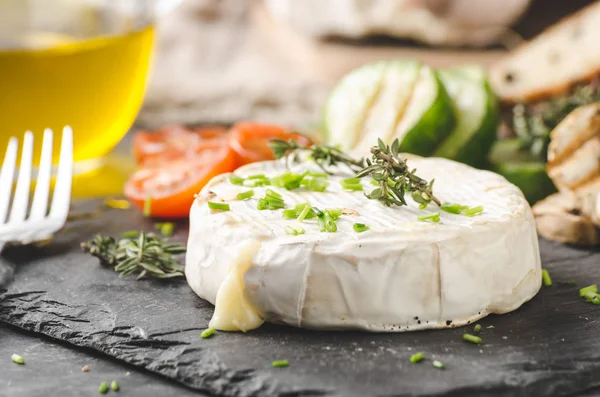 Grilled Cheese Vegetable Olive Oil Garlic Herbs — Stock Photo, Image