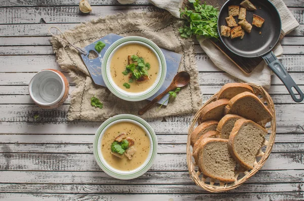 Köstliche Hausgemachte Suppe Food Fotografie Bio Lebensmittel — Stockfoto