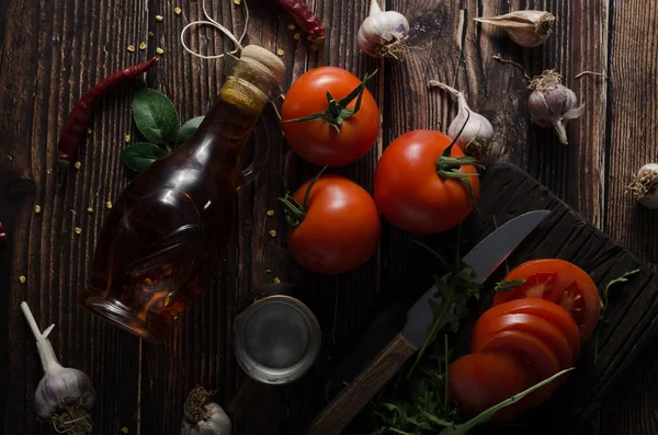 Lezzetli Zeytin Yağı Içinde Taze Baharatlı Biber Ile — Stok fotoğraf