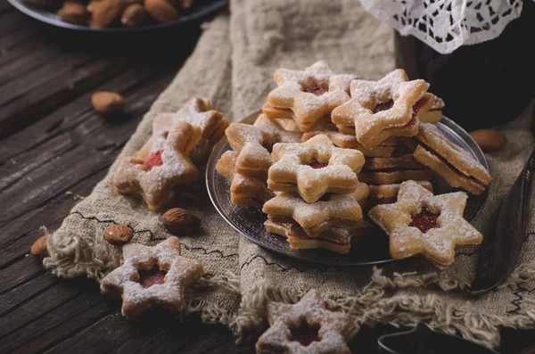 Natale Biscotti Natale Fatti Casa Stile Vintage Biscotti Deliziosi — Foto Stock