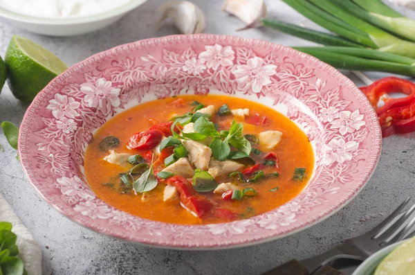 Nourriture Indienne Épicée Délicieuse Avec Jus Légumes Frais Jus Lime — Photo