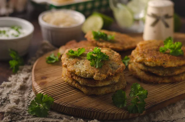 Delish panquecas de batata preparar para casa — Fotografia de Stock