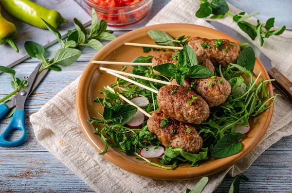 Grilled minced beef meat — Stock Photo, Image