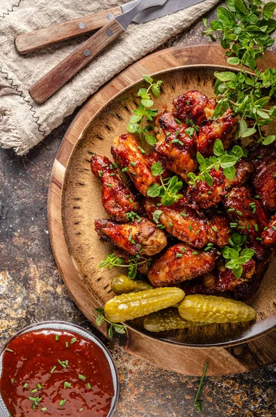 Ali di pollo alla griglia — Foto Stock