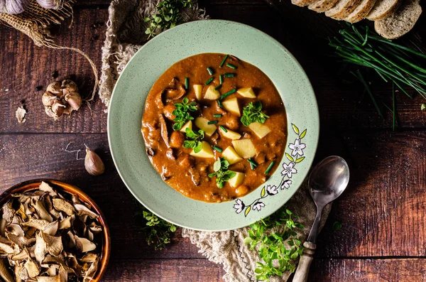 Potato mushrooms soup — Stock Image Potato mushrooms soup Royalty Free Stock Images