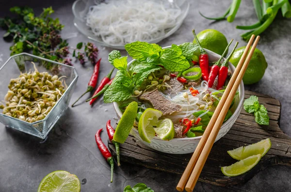 Pho bo soep — Stockfoto