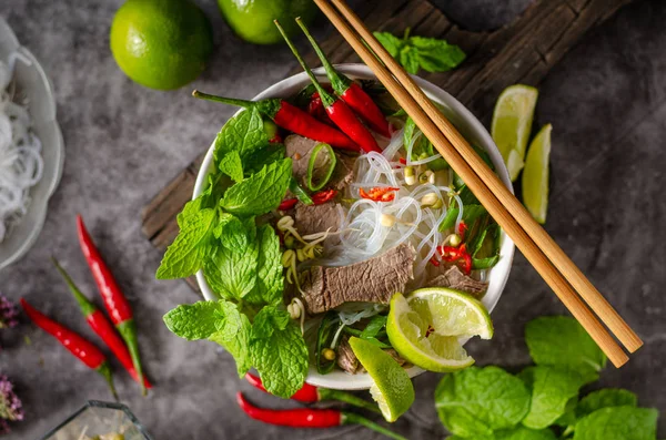 Pho bo soup — Stock Photo, Image