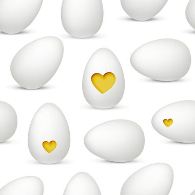 Dikişsiz desen, Festival vektör gerçekçi tasarım Paskalya yortusu yumurta