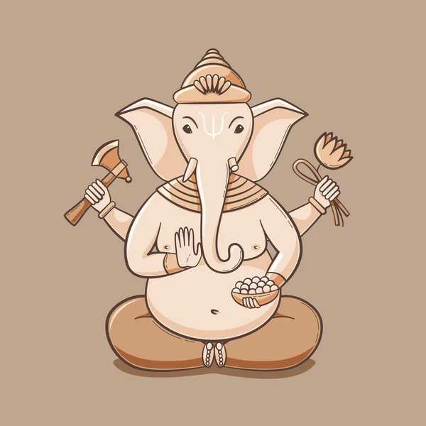 Feliz Ganesh Chaturthi Ganpati Festival Ilustración Señor Ganesha Diseño — Archivo Imágenes Vectoriales