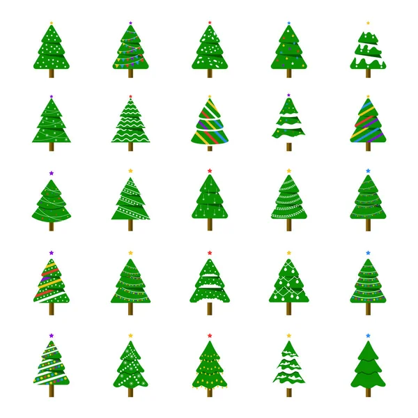 Een Oog Rustgevende Kerstbomen Pack Hier Krijgen Genieten Van Beste — Stockvector
