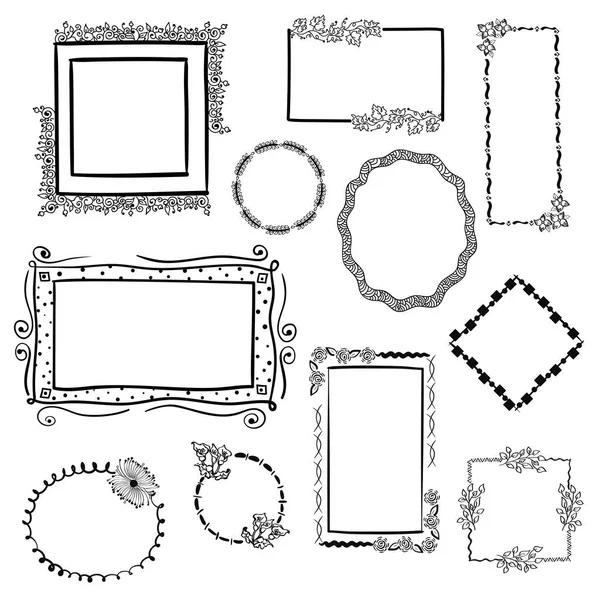 Jetez Oeil Ces Cadres Floraux Étonnamment Fabriqués Ces Éléments Design — Image vectorielle