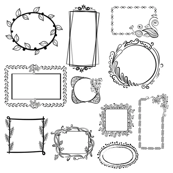 Take Look Amazingly Crafted Floral Frames Design Elements Well Created — Stock Vector