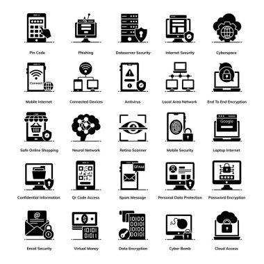 Burada inanılmaz bir siber güvenlik sembolü seti var. Bu simgeler yaratıcı bir şekilde düzenlenebilir kalitede tasarlanmıştır, bu vektörleri süper kullanışlı bulacaksınız. A almak için ayarlanmış olmalı!