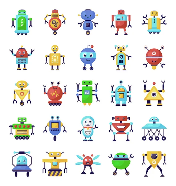 Robots Human Replacements Help Make Better Tackling Many Problems Face — Stock Vector