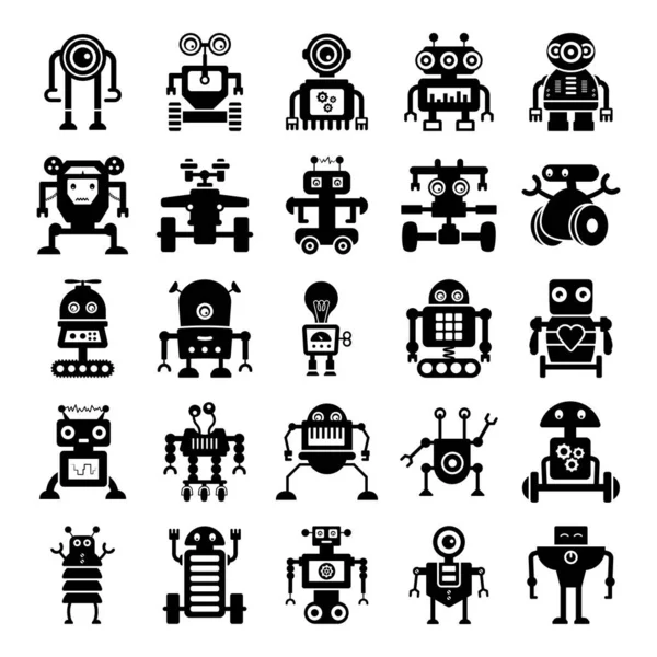 Los Robots Son Sustitutos Humanos Nos Ayudarán Abordar Mejor Muchos — Archivo Imágenes Vectoriales