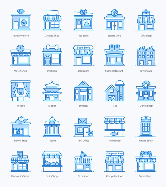 This shop architecture and real estate icons pack is especially designed for you to help you in your design project. Just hit the download button to get these vectors. And, wait! it\'s editable.