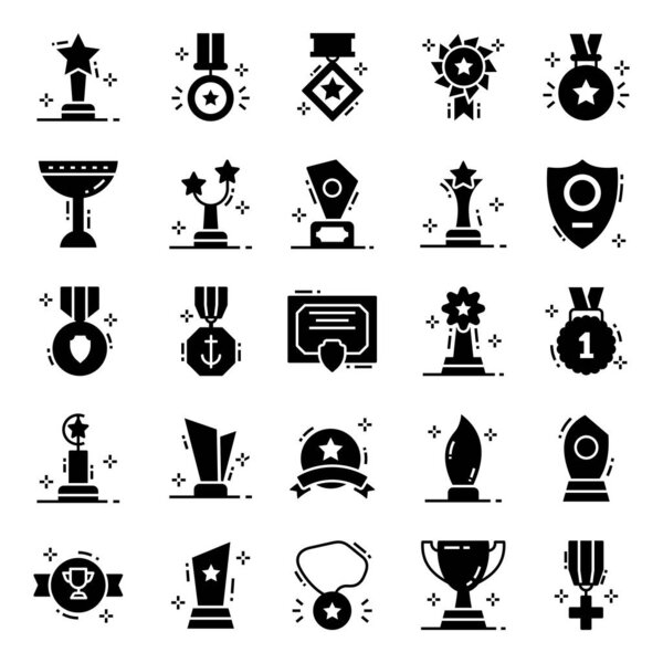 Presidenting rewards and medal of honor for your design project. These are showcased in editable filled style, hence you can edit, and utilize as per project needs. Hope you will like it! 