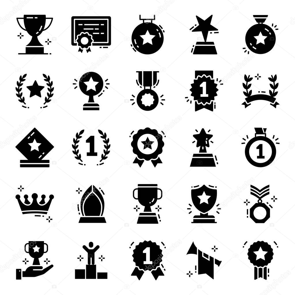 Presidenting rewards and medal of honor for your design project. These are showcased in editable filled style, hence you can edit, and utilize as per project needs. Hope you will like it! 