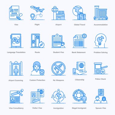 Göçmenlik hizmetlerini modern bir şekilde araştırın. Seyahat vektörlerini pullarla, havaalanlarıyla, kaçak göçmenlerle ve çok daha fazlasıyla indirin. Gerektiği gibi indirip kullanacağınızı umuyorum.