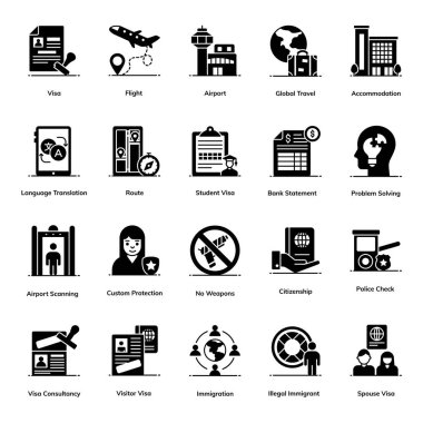 Göçmenlik hizmetlerini modern, katı bir tarzda keşfedin. Seyahat vektörlerini pullarla, havaalanlarıyla, kaçak göçmenlerle ve çok daha fazlasıyla indirin. Gerektiği gibi indirip kullanacağınızı umuyorum.