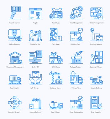 Nakliye ve lojistik hizmetleri kurmayı mı yoksa tasarım konusunda yardım etmeyi mi düşünüyorsun? Oh, öylesin! Bu durumda, bu yaratıcı lojistik ve dağıtım ikonları.... 