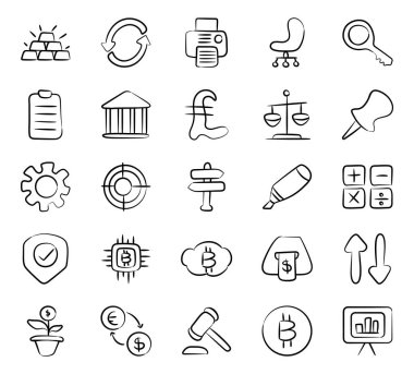 Modern Doodle Biçimli Paket Ticareti ve Tanıtımı 
