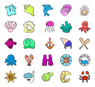 Sualtı ve Deniz Yaratığı Moda Tarzı Paketinde 