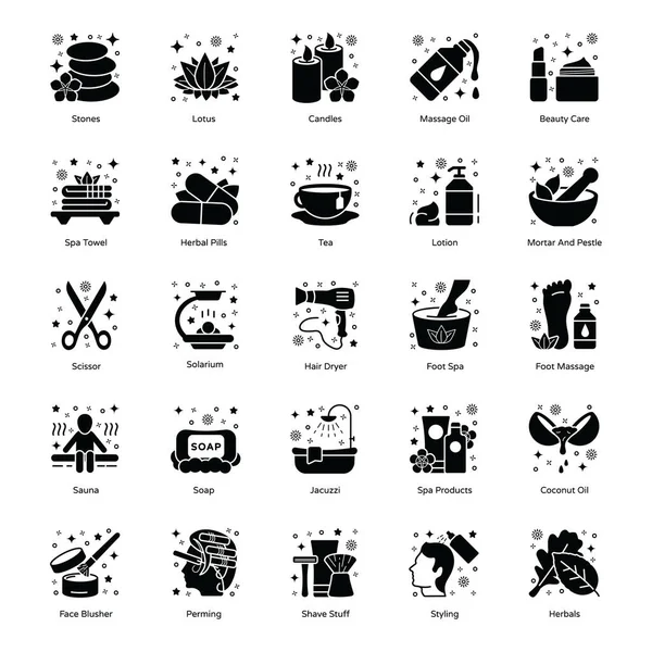 Spa aksesuarları katı Simgeler Paketi 