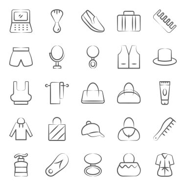 Bu giysi ve aksesuar ikonu ile giyin! Moda blogu, giyim kataloğu, moda dergileri ve mağaza reklamları için harika olurdu..