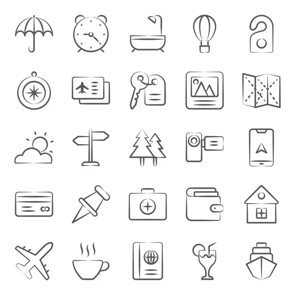 Get Travel Hotels Line Icons Encompassing Variety Editable Vectors Which — Stock Vector