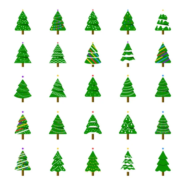 Paquete Árboles Navidad Calmantes Para Los Ojos Está Aquí Para — Vector de stock