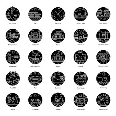 Manzara Paketi Katı Simgeler 