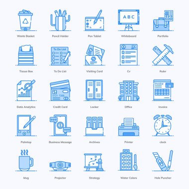 Modern Düz Paket Ofis Malzemeleri 