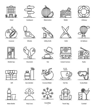 Bu seyahat ve eğlence paketlerini keşfedin. Macera dolu her türlü tasarım, turizm ve grafik projesi için mükemmeldir..