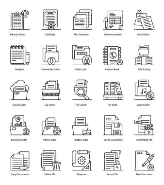 Dosyalar ve klasör simgeleri burada moda le olarak sunulmaktadır. Bu kümenin içinden, bilgisayarınızdaki her diske, klasöre ve dosyaya erişiminiz var. Bu tamamen düzenlenebilir, bu yüzden bu sete tutunabilir ve yeni fantastik bir projenin tadını çıkarabilirsiniz..