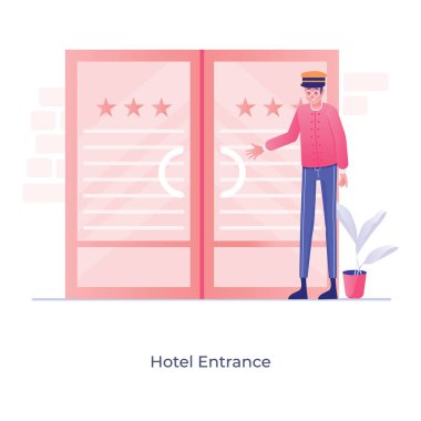 Otel binasının kapısına hoş geldiniz. 