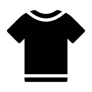 Düz dizaynlı tişört ikonu. Yaz giysisi 