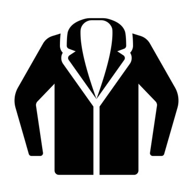 Resmi erkek ceketi ve törensel giysi, tasarım ikonu.