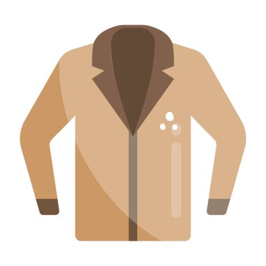 Resmi erkek ceketi ve törensel giysi, tasarım ikonu.