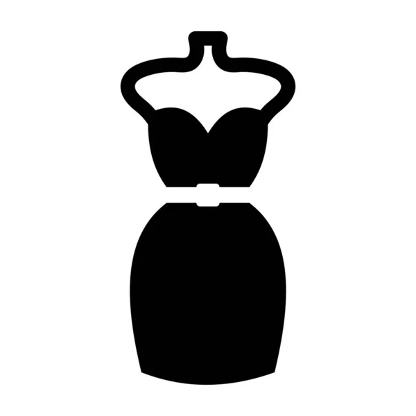 Icono Vestido Fiesta Ropa Fiesta Damas — Vector de stock