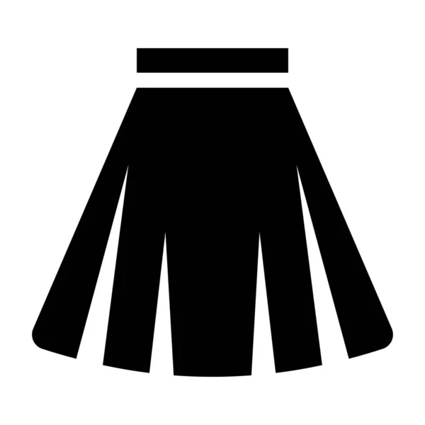 女性の正式なドレス スタイルのミニスカートアイコン — ストックベクタ