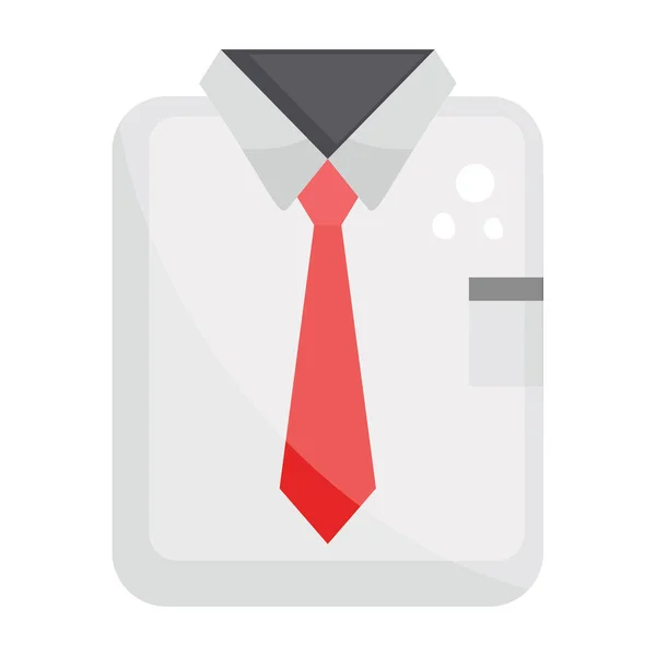 Formal Shirt Icon Flat Design Men Office Apparel — Stock Vector