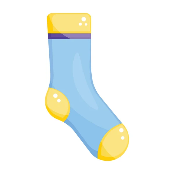 Socks Icon Flat Design Winter Season Footwear Apparel — Stock Vector