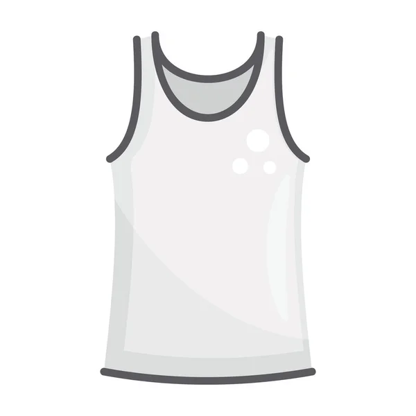 Icon Undershirt Men Sleeveless Garment — Stock Vector