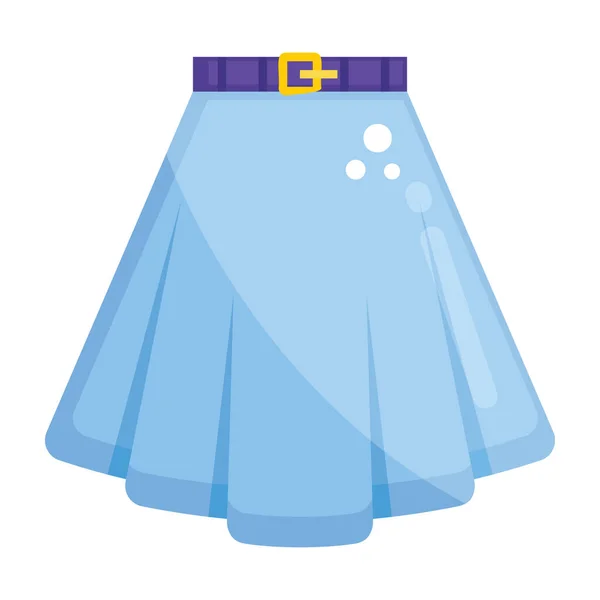 Female Formal Dress Mini Skirt Icon Style — Stock Vector