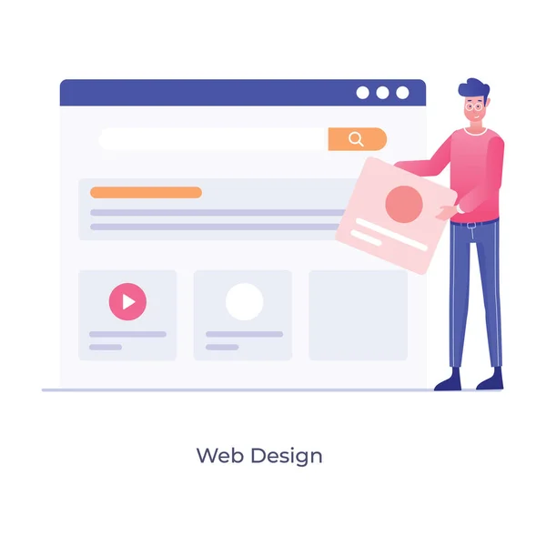 Web Design Ilustração Plana Conceitual Personalizar Aplicativo — Vetor de Stock