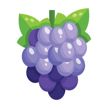 Bir demet tatlı böğürtlen, doldurulmuş üzüm ikonu. 